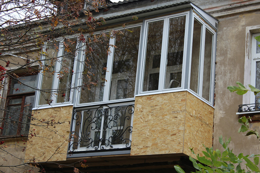 Балкон из алюминия Provedal с распашной створкой - 1781551401