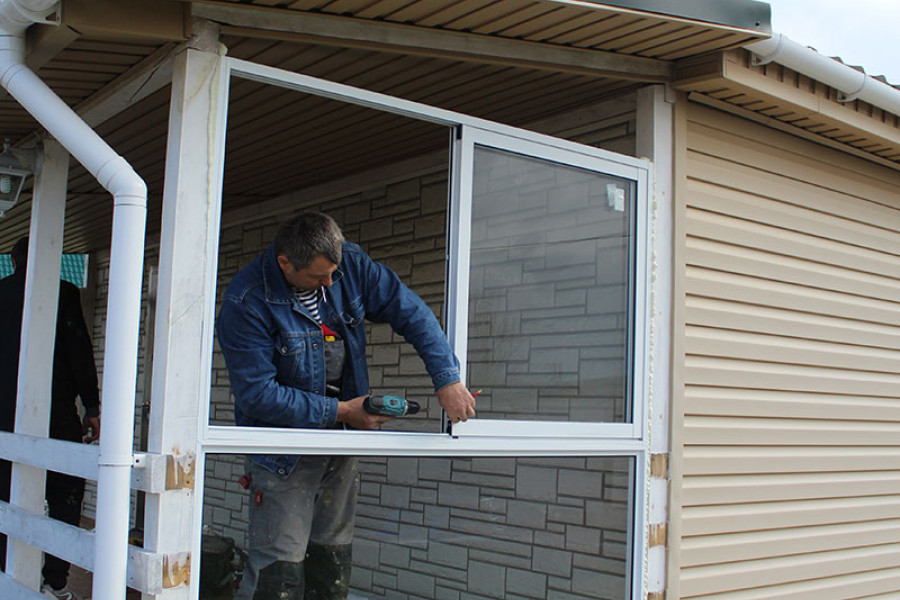 Остекление террасы алюминиевым профилем - 1916269887