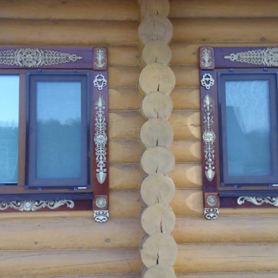 Деревянные наличники на пластиковые окна - 438895464