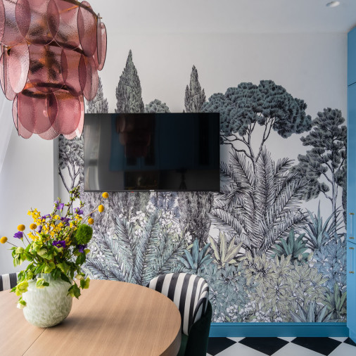 Кухня с фреской и витражами ("Квартирный вопрос" № 934) - 1962350477